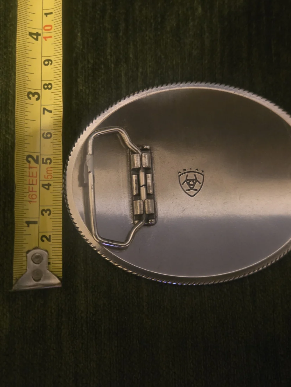 Ariat Mexican Flag Oval Belt Buckle - Gold & Tricolor